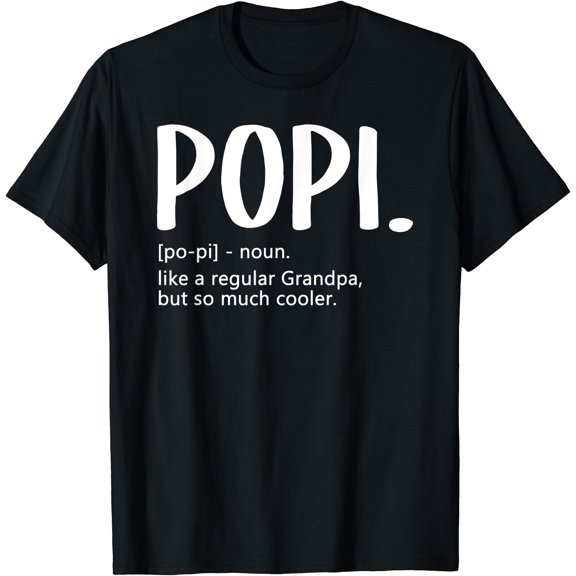 Mens Popi Tshirts For Men Fathers Day Idea Regular Grandpa Popi T-Shirt Unisex S-5XL Hot Trending Shirt, Vintage Birthday Gift