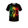 thumbnail image 2 of Men's T-Shirt - 100% Cotton, Casual Round Neck Short Sleeve Tee with Colorful Fist Print - Machine Washable, 2 of 6