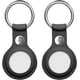 thumbnail image 1 of Paquete de 2 estuches para AirTag, estuche de cuero genuino para AirTags Key Chain Loop, Easy Carry AirTag Holder Cover para llaves, mochilas, bolsas de forro, 1 of 4