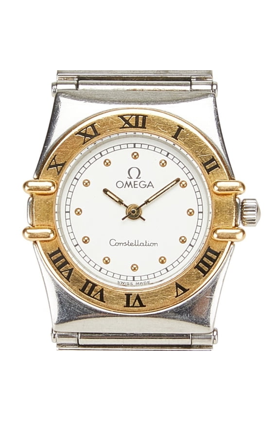 Pre-Owned Omega Constellation Watch, Quartz, White Dial, Stainless Steel, Yellow... (Good)