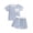 A127-Blue, variant on Toddler Baby Boy Summer Clothes Short Sleeve Letter Print Stripe T-Shirt with Elastic Waist Shorts Set Summer Outfit Blazer,6-12 M