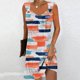 thumbnail image 1 of Puntoco Vestidos Mujer Verano Impreso Cuello Redondo Casual Sin Mangas Vestido De Tirantes, 1 of 4