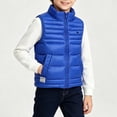 thumbnail image 6 of Cethrio Boys Puffer Vests Size 5-6 Years, Sleeveless Lightweight Warm Quilted Winter Outerwear with Zipper Blue, 6 of 7