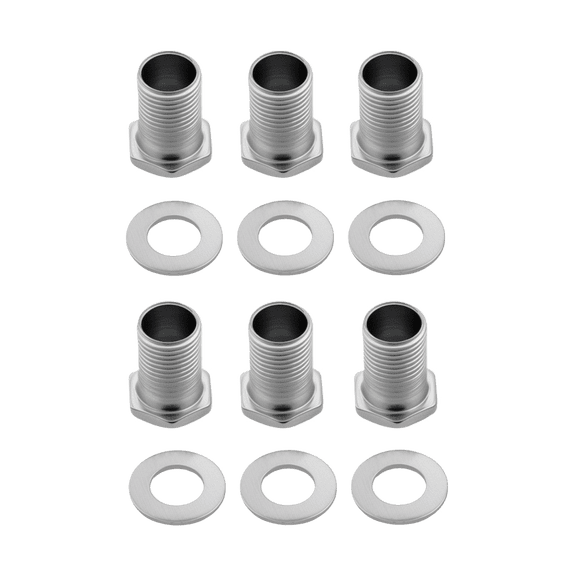 LOOKSEVEN 1 Set (6 Pcs) Guitar Machine Heads Tuners Nuts/ Bushings/Ferrules and Washers-Chorme