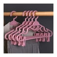 thumbnail image 1 of 10pcs Clothes Hangers with Clips Plastic Space Saving Non-Slip Skirt Organizer, 1 of 2