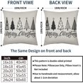 thumbnail image 4 of Merry Christmas Tree Lumbar Pillow Covers 12x20 Set of 2 Red Rustic Xmas Trees Holiday Decoration Print Outdoor Decorative Throw Pillows Vintage Farmhouse Winter Linen Cushion Case Sofa Couch Decor, 4 of 6