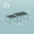 thumbnail image 5 of SONGMICS Cabinet Shelf Organizers, Spice Racks, Shelf Riser, Stackable, Expandable, Set of 2 Metal Kitchen Counter Shelves, White, 5 of 5