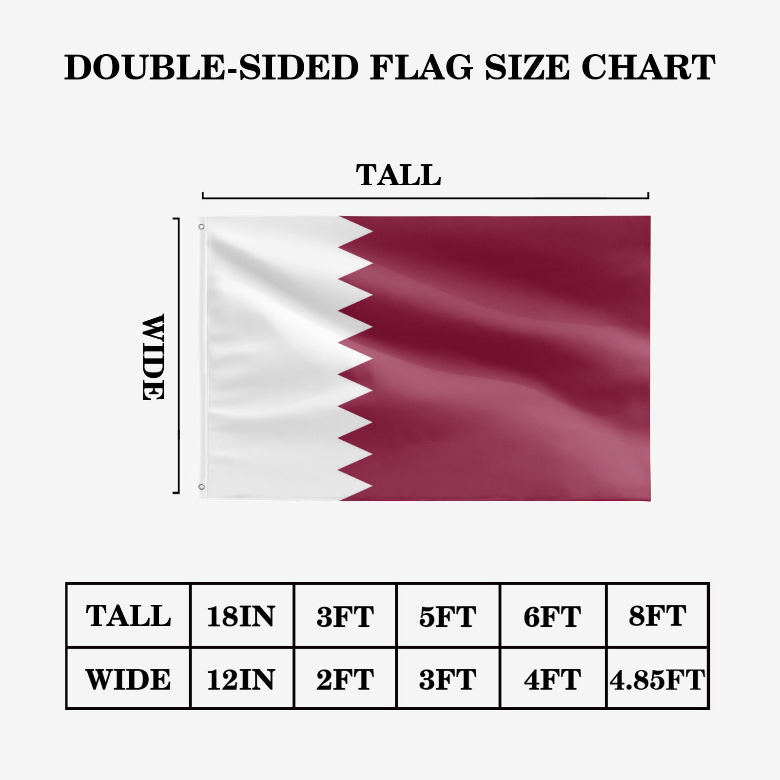 Livetty Double Sided 3 layers Flags 4x6 Ft Qatar Flags Banner for Yard Decoration Garden Display For World Soccer Play