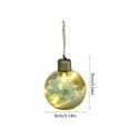 thumbnail image 3 of Luoshdecor Christmas Round Bulb Ball Lights with Stuffted Leaf Decor,Glass Battery Operated Christmas Ball Ornaments for Wedding Thanksgiving Home Christmas Tree Party Decor 3.54 in, 3 of 7