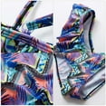 thumbnail image 4 of Girls One Piece Swimsuits Hawaiian Ruffle Swimwear Beach Bathing Suit 5-14 Years, 4 of 5