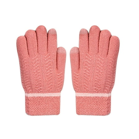 

Wiueurtly Knitted Gloves Women s Winter Warm Thickened Cold Outdoor Cycling Makeup Cleaning Glove Baking Gloves Disposable