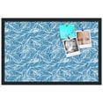 thumbnail image 2 of PinPix 28x18 Custom Cork Bulletin Board Navy White Poster Board Has a Fabric Style Canvas Finish, Framed in Navy White, by ArtToFrames (PinPix-1873), 2 of 5