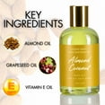 thumbnail image 5 of Almond Coconut Natural Body Oil, Natural Essential Oil Blend for Healthy, Radiant, and Glowing Skin, 4 oz by LatherGreen, 5 of 8