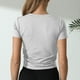 thumbnail image 5 of mfyjkho Tops Para Mujer, Blusa Ajustada De Manga Corta Con Cuello Redondo Y Color Liso Para Mujer Tops Para Mujer M, 5 of 5