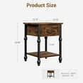thumbnail image 2 of IdeaHouse End Table, Industrial Side Table with Storage, 2 Tiers Nightstand with Drawer, Featured Bedside for Bedroom, Living Room and Small Space, Rustic Brown, 2 of 8