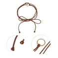 thumbnail image 4 of Ofertas Únicas 1 Pc Cinturón de Cuerda Ajustable con Hebilla de Nudo Circular Elegante Hecho a Mano para Mujeres Color Marrón Claro, 4 of 5