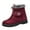 Red, variant on YOUSNH Fashion Women Winter Suede Flat on Keep Warm Snow Boots Comfortable Mid Boots Shoes Woman Shoes Black 9