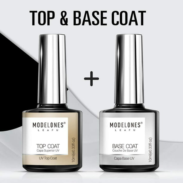 Modelones Gel Nail Polish No Wipe Top, Can You Use Normal Polish With Gel Base And Top Coat