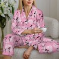 thumbnail image 5 of KLL Cartoon Poodle Dog Print Women's Long Sleeve Pajamas with Pants Sleepwear Loungewear 2 Set-X-Large, 5 of 7