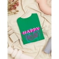 thumbnail image 3 of Happy Inside Spray Drip Ink Shaped T-Shirt Women -Image by Shutterstock, Female Medium, 3 of 4