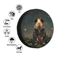 thumbnail image 4 of Naloa Lotus Leaf Starry Sky Guinea Pig PVC Leather Spare Tire Wheel Cover for Car Truck SUV Camper Trailer Universal Fit many size14 inch, 4 of 6