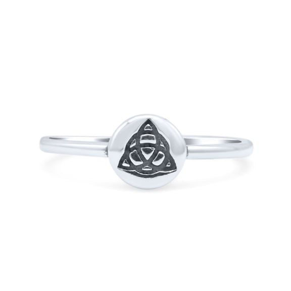 Irish Wicca Celtic Infinity Knot Triquetra Ancient Ring Band 925 Sterling Silver Size 4