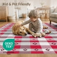thumbnail image 4 of ODIKA Front Checkered Door Symmetrical Balance Grid Throw Plaid Gingham for Home Office, Gaming Room, Under Desk, Non-Slip Chair-Friendly, 4 of 7