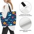 thumbnail image 3 of Balery Ocean Floor Animals Bolsa Tote Estilo Estético con Cremalleras, Bolsa de Hombro, Bolsa de Compras Grande y Plegable, 3 of 8