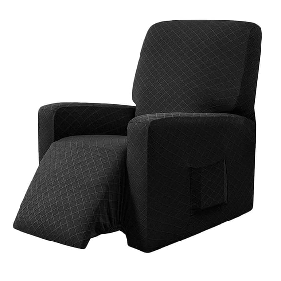 Lazsy Elastic Recliner Sofa Non Slip Soft Armchair Slip Black