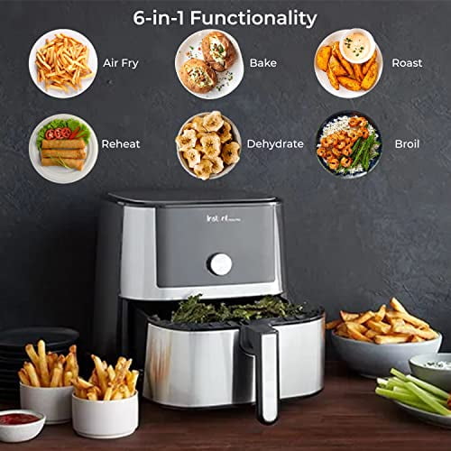 Instant Pot Vortex Plus 6 in 1 Air Fry Roast Broil Bake Reheat and Dehydrate 6 One Touch Programs 6 Quart