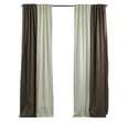 thumbnail image 5 of 3S Brother's Solid Combined Mix and Match 4 Panels Curtains with 2 Color Combination Velvet Look Hanging Back Tap & Rod Pocket Bedroom Office Windows Luxury Home Decoration 28"x84" Cream-Light Brown, 5 of 7