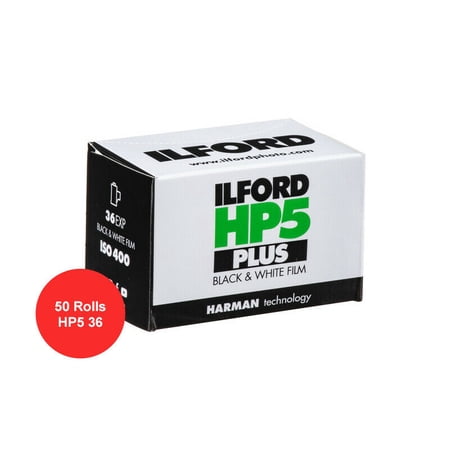 50 Rolls Ilford HP5 Plus ISO 400 36 Exp. Black and White 35mm Film