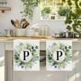 thumbnail image 3 of Dish Towels, Letter P Absorbent Kitchen Towels 2 PCS, Alphabet Green Eucalyptus Leaves Microfiber Hand Towels Dish Cloths Tea Towels for Home&nbsp;Bathroom Cleaning Drying,18X28-Inch,, 3 of 9
