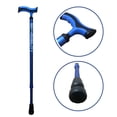 thumbnail image 1 of Baston Ultra Ligero De Aluminio Con Sistema Goma Rotatoria Azul, 1 of 10