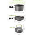 thumbnail image 3 of Tignapoo Portable Camping Cookware Set DS-308 with Green Handle & Accessories, Aluminum Oxide Material, Non-Stick Pot, Frying Pan, Tea Kettle, Lightweight for Outdoor Adventures, 3 of 6