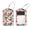 multicolored 3, variant on 2 Pcs Luggage Tags, Skull Purple Flowers Pattern Privacy Cover ID Label with Stainless Steel Loop and Address Card for Travel Bag Suitcase