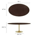 thumbnail image 5 of Modway Lippa 78" Oval Wood Grain Dining Table in Gold Cherry Walnut, 5 of 7