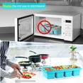 thumbnail image 6 of Silicone Freezer Tray With Lid - Food Molds- Large Ice Cube 4-pack Container Freeze & Store Soup  Sauce Broth Leftovers Makes 4 1 Cup, 6 of 7