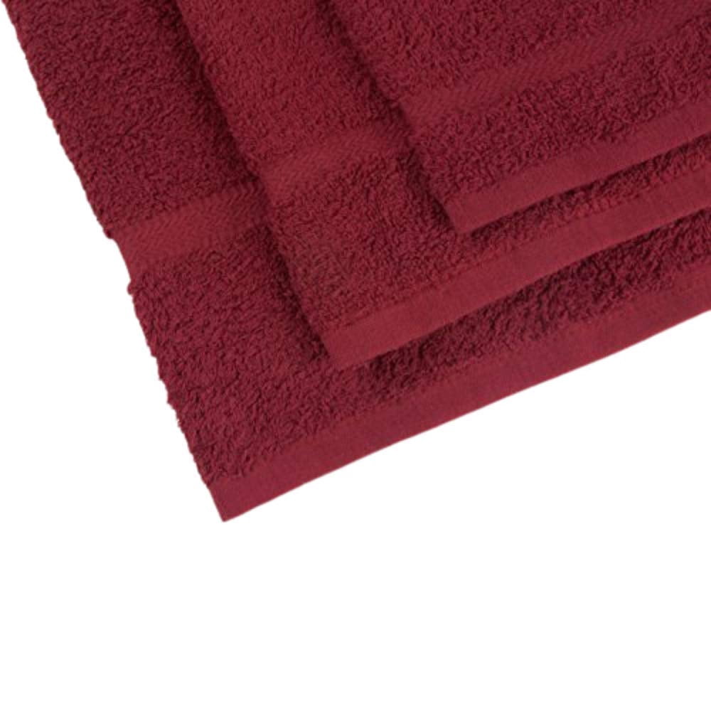 Linteum Textile Burgundy 12 Pack Luxury Hand Towel - 16x27 Inches, Premium 100% Cotton, Ultra-Soft and Highly Absorbent Towels for Bathrooms, Gyms, Showers, Hotels, and Spas