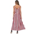 thumbnail image 3 of LELINTA Women Half Sleeve Casual Loose Rainbow Stripes Front Split Shirt Dress, 3 of 3