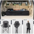 thumbnail image 6 of Oversized Camping Chair for Adults, Portable Folding Camp Chairs w/ Ice Bag & Cup Holder, Outdoor Lightweight Lawn Chair for Camping, Fishing, Picnic and Tailgates, Supports 400 Lbs - Gray 2 Pack, 6 of 8