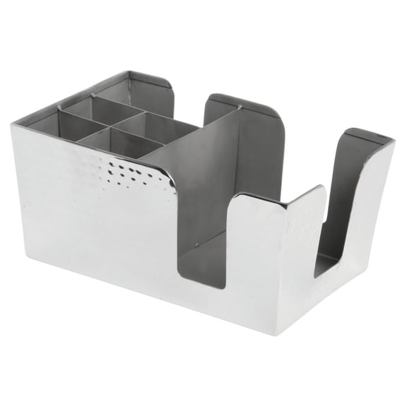 HUBERT® Bar Organizer with Hammered Finish 6-Compartment