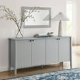 thumbnail image 2 of Sideboard Console Table Entry Display Cabinet, Light Gray, Wood, Living Dining Room Kitchen Cafe Bistro Hospitality Restaurant, Modern Contemporary, HB37710, 2 of 10