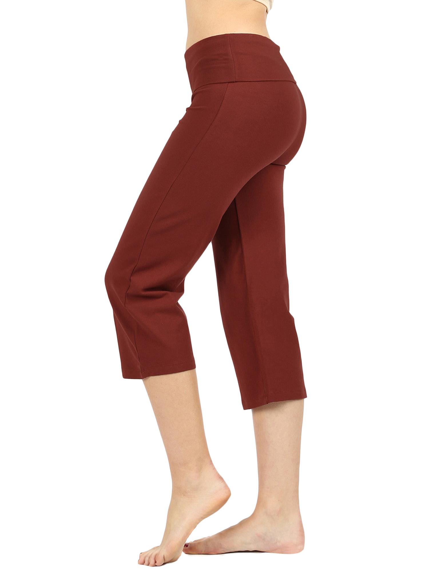 Women's Cropped Yoga Pants/Capris- Organic Cotton/Bamboo Stretch