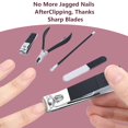 thumbnail image 5 of Juego de manicura Kit profesional de cortaúñas Herramientas para el cuidado de la pedicura - Kit de aseo para mujeres de acero inoxidable 18 piezas para viajes o hogar Rosa, 5 of 5