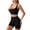 Black, variant on Aayomet 2 Piece Women's Workout Sets pilates outfits for women Padded Sports Bra Ribbed high waist yoga Shorts Gym athletic sets