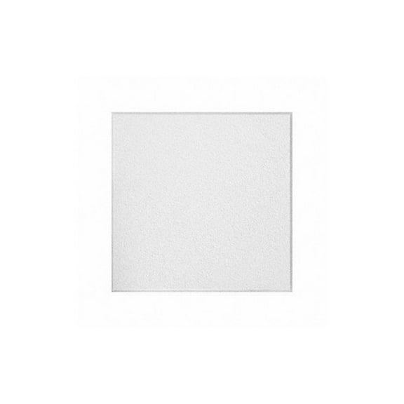 Ceiling Tile, 24 in W x 24 in L, Beveled Tegular, 9/16 in Grid Size, 12 PK