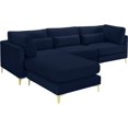 thumbnail image 1 of Meridian Furniture Julia Navy Velvet Modular Sectional, 1 of 3