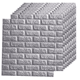 thumbnail image 1 of Papel Tapiz Autoadherible Ladrillo Espuma Gris Grande 10pcs Malubero  Papel Tapiz, 1 of 4