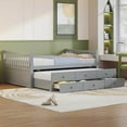 thumbnail image 4 of Full size Daybed with Twin size Trundle and Drawers, Full Size, Gray, 4 of 10
